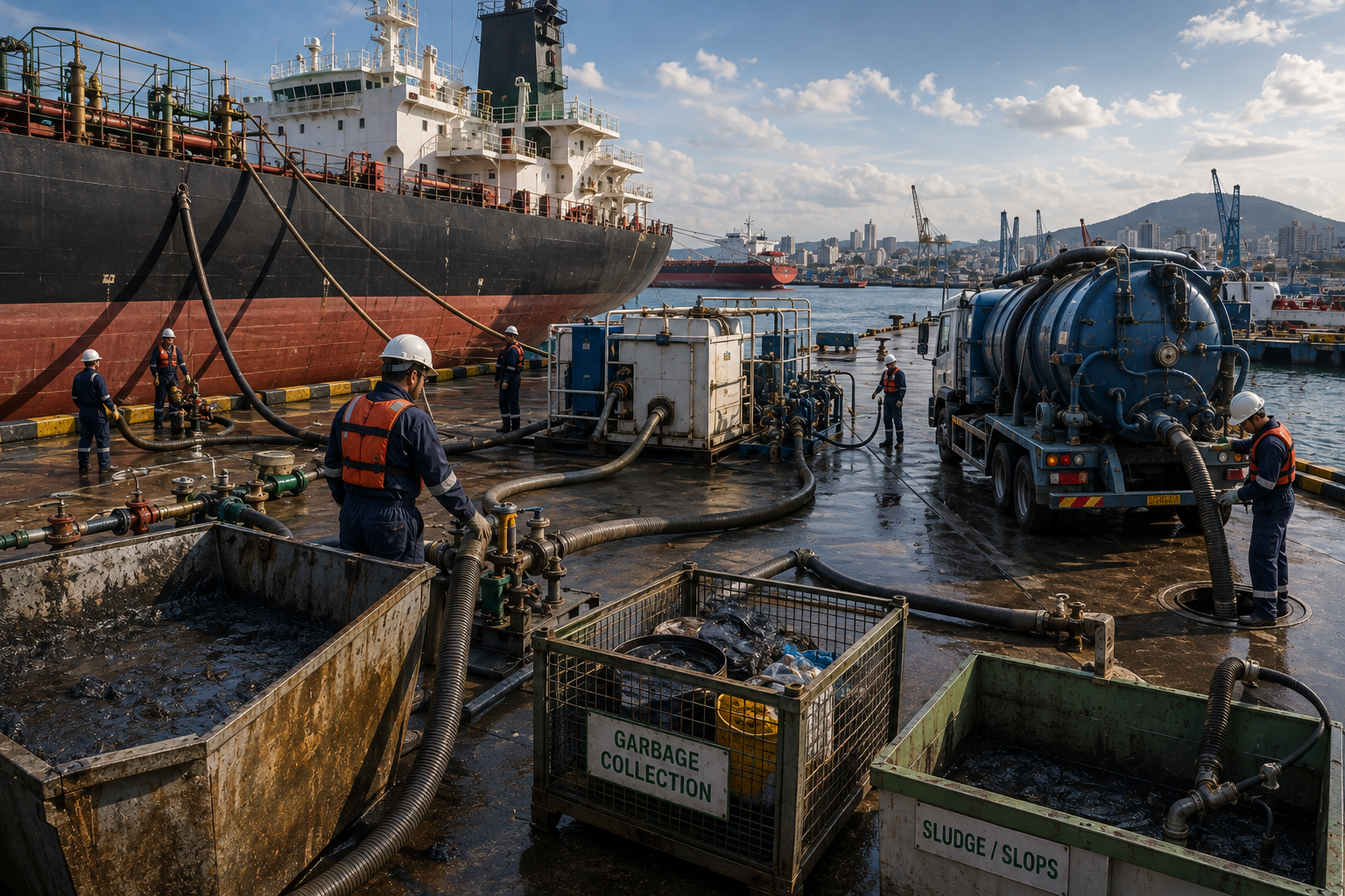De-bunkering and sludge disposal